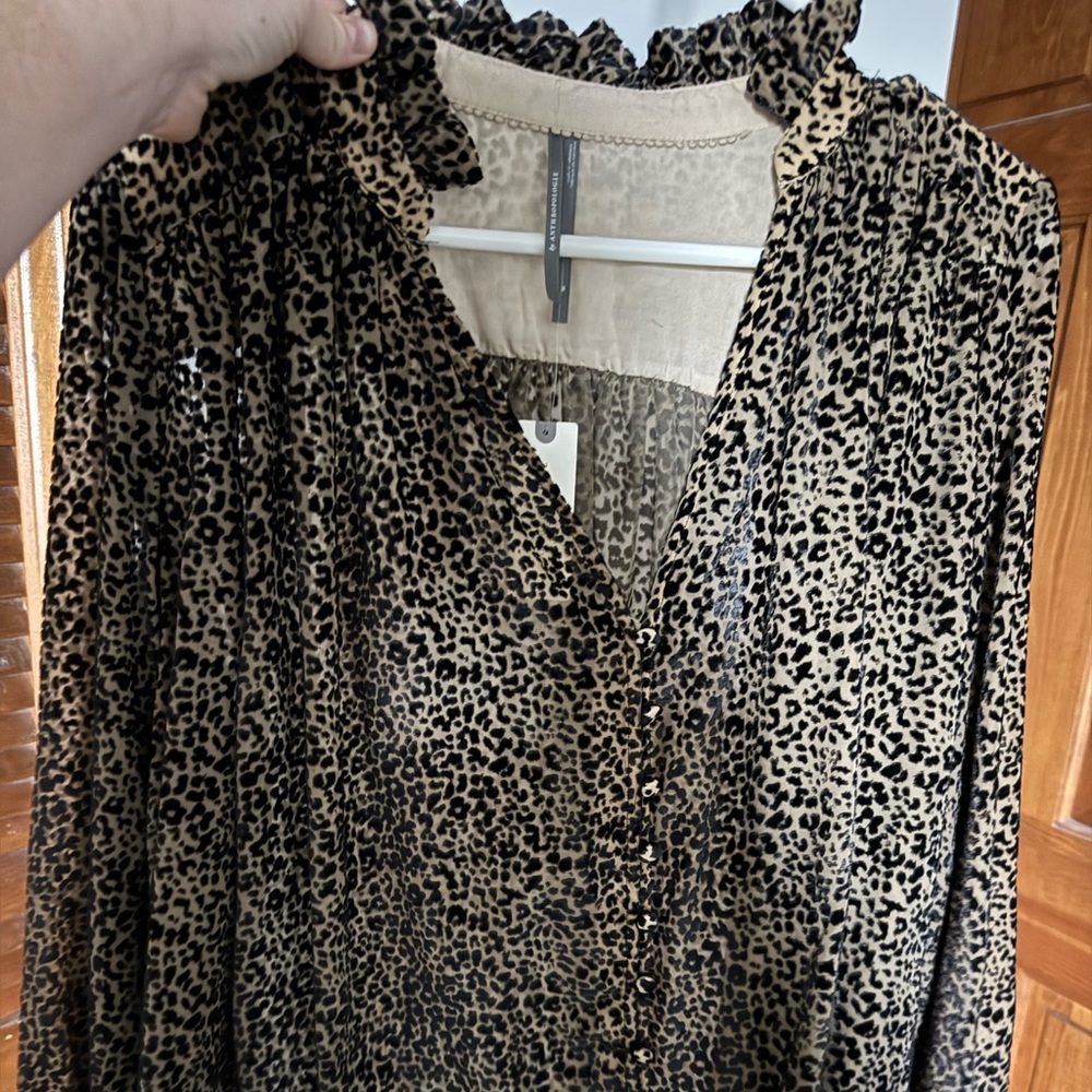 Anthropologie Leopard Print Blouse - Picture 2 of 5